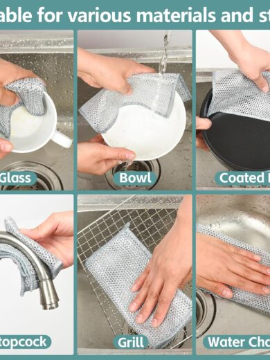 Strong Scrubbing Power: Removes tough grease, burnt stains, and dried food.