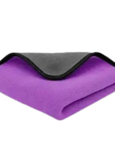 Close-up view of premium microfiber fabric showing soft and thick texture.