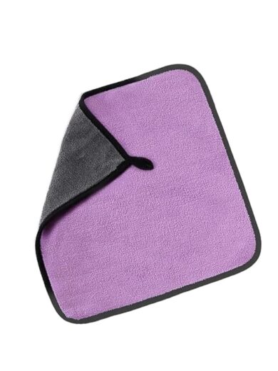 Napkinkart premium microfiber cleaning cloth in purple color, 30×40 cm high absorbent towel.